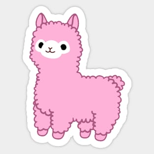 Pink Alpaca Sticker